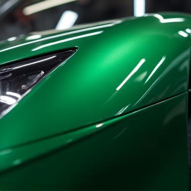 Close-up of perfect vehicle surface finish