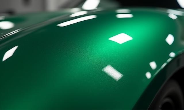 Close-up of paint with deep reflections