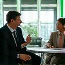 Consultant discussing care with a client