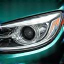 Headlight before and after restoration comparison